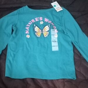 Nature's Wonder Teal Kids Shirt